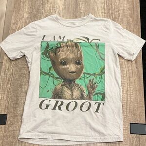 Kids Groot Graphic T-Shirt - White